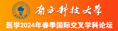 操B欧美女人南方科技大学医学2024年春季国际交叉学科论坛